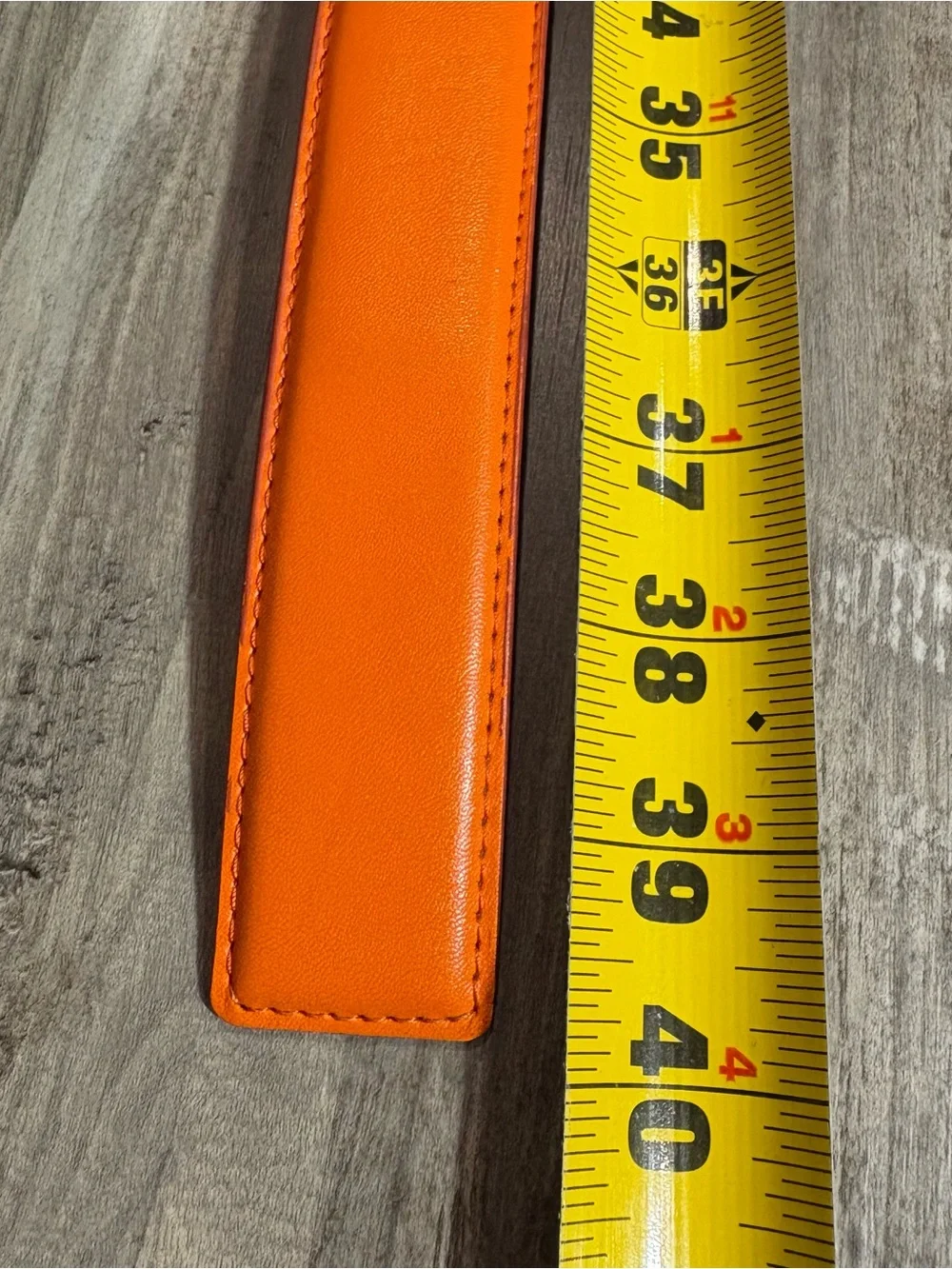 Mission Belt Men’s 36/38 Orange Leather With Fugitive 40MM Orange Buckle